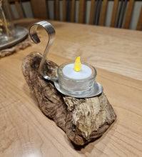 Teelichthalter T4 Schwemmholz Halter aus alten Silberbesteck