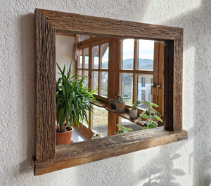 Spiegel alte Bretter S1769 Badspiegel mit Ablage Eiche Altholz