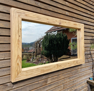 Altholz Spiegel Loftspiegel massiv S1819 aus Gerüstbohlen Loft upcycling nachhaltig