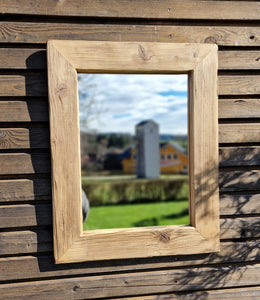 Altholz Spiegel Loftspiegel massiv S1830 aus Gerüstbohlen Loft upcycling nachhaltig