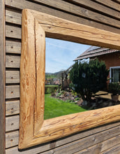 Altholz Spiegel S1837 geschlagene Balken massiv Badspiegel Holzspiegel