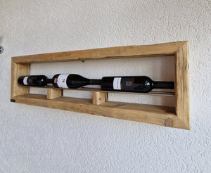 Weinregal Altholz Regal Wandregal 3er  Loftregal upcycling nachhaltig Flaschenregal