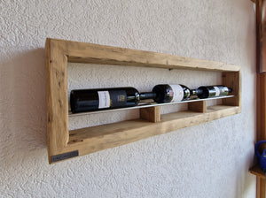 Weinregal Altholz Regal Wandregal 3er  Loftregal upcycling nachhaltig Flaschenregal