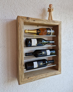 Weinregal Altholz Regal Wandregal 4 er Loftregal upcycling nachhaltig Flaschenregal Anfertigung