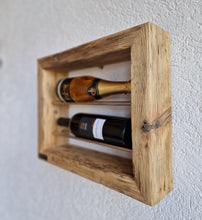 Weinregal Altholz Regal Wandregal 2 er Loftregal upcycling nachhaltig Flaschenregal