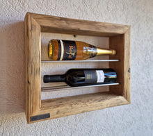 Weinregal Altholz Regal Wandregal 2 er Loftregal upcycling nachhaltig Flaschenregal