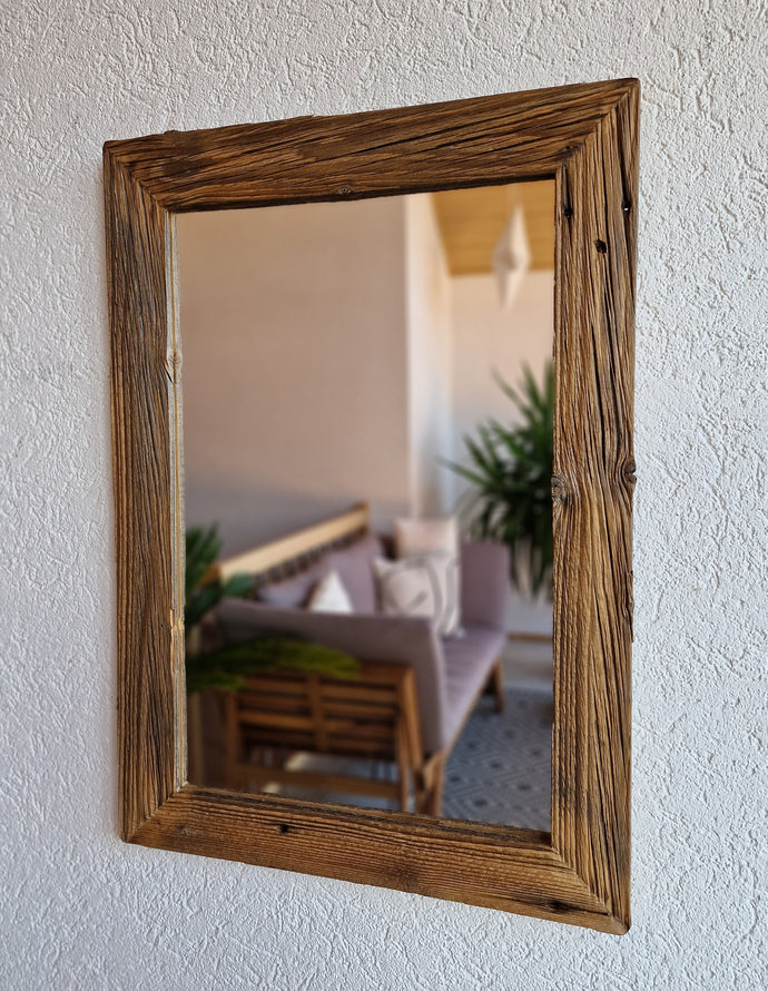 Altholz Spiegel S2046 Spiegel sonnenverbrannt antik optik Alteiche