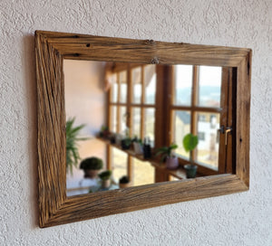 Altholz Spiegel S2046 Spiegel sonnenverbrannt antik optik Alteiche