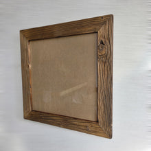 Altholz Bilderrahmen 40x40 cm rustikal, sonnenverbranntes Scheunenholz handgefertigt mit Glas, Vintage Fotorahmen Holz Unikat, Wanddeko B2532
