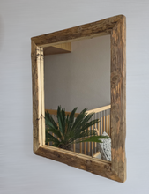 Altholz Spiegel Loftspiegel massiv S2213 aus Gerüstbohlen 57x70  Loft upcycling nachhaltig8