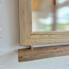 Spiegel aus Altholz mit Ablage |S2347 Wandspiegel Industrial | Handmade Spiegel aus Gerüstbohlen | Rustikales Unikat