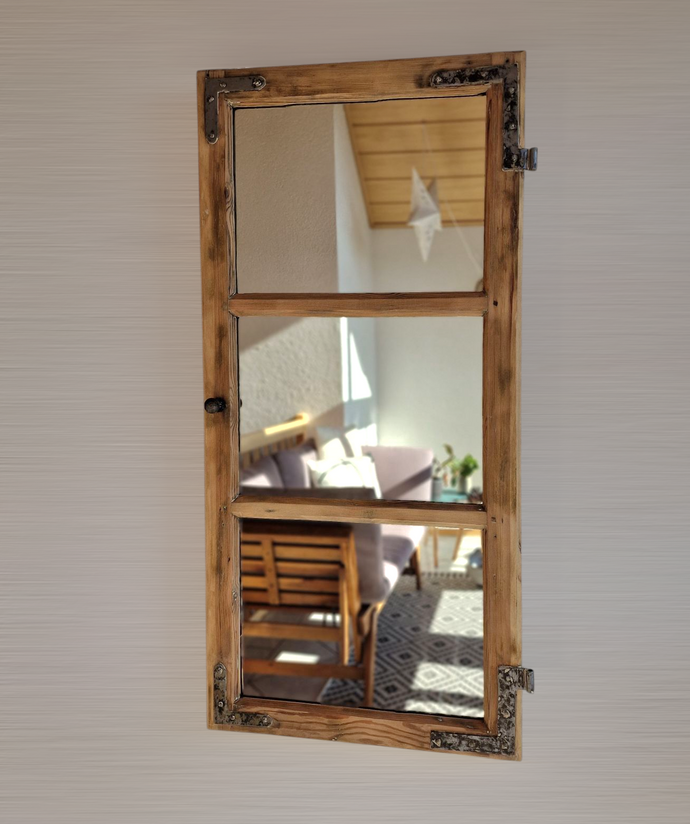 Altholz Spiegel Antiko S2138 Fensterspiegel Eiche optik