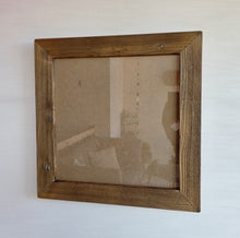 Altholz Bilderrahmen 40x40 cm rustikal, sonnenverbranntes Scheunenholz handgefertigt mit Glas, Vintage Fotorahmen Holz Unikat, Wanddeko B2530