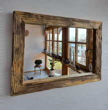 Altholz Spiegel  S2215 Alter Dielenboden einer alten Bauernstube upcycling nachhaltig Badspiegel Wohnspiegel Wandspiegel