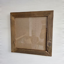 Altholz Bilderrahmen 40x40 cm rustikal, sonnenverbranntes Scheunenholz handgefertigt mit Glas, Vintage Fotorahmen Holz Unikat, Wanddeko B2531