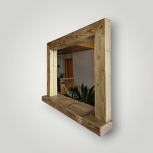 Spiegel alte Bohlen S2201 Badspiegel mit Ablage Altholz