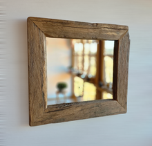 Altholz Spiegel alteiche  S2237 Arber  Bayerischen Wald 55x60 unikat upcycling nachhaltig Badspiegel