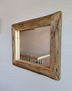 Altholz Spiegel Loftspiegel massiv S2165 aus Gerüstbohlen Loft upcycling nachhaltig8