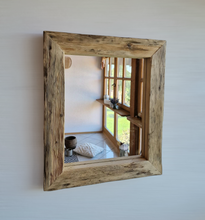 Altholz Spiegel Loftspiegel massiv S2165 aus Gerüstbohlen Loft upcycling nachhaltig8
