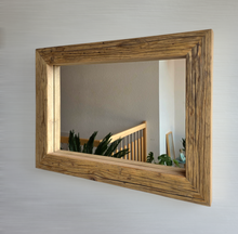 Altholz Spiegel Loftspiegel Schminkspiegel  S2225 aus Gerüstbohlen Loft