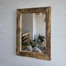 Altholz Spiegel  S2215 Alter Dielenboden einer alten Bauernstube upcycling nachhaltig Badspiegel Wohnspiegel Wandspiegel