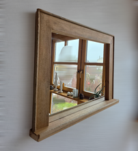 Spiegel alte Eiche S2223 Badspiegel mit Ablage Eiche alter ca 1750 Altholz einzigartig historisch