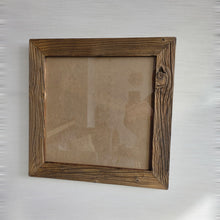 Altholz Bilderrahmen 40x40 cm rustikal, sonnenverbranntes Scheunenholz handgefertigt mit Glas, Vintage Fotorahmen Holz Unikat, Wanddeko B2532