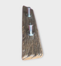 Garderobe Garderobenbrett Altholz Alter Balken Hakenleiste Alteiche Eiche mit Edelstahl Haken