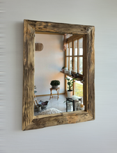 Altholz Spiegel  S2215 Alter Dielenboden einer alten Bauernstube upcycling nachhaltig Badspiegel Wohnspiegel Wandspiegel