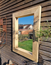Altholz Spiegel S2083 antik Wandspiegel upcycling nachhaltig Handarbeit Badspiegel Toilettenspiegel optik Alteiche