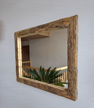 Altholz Spiegel Loftspiegel massiv S2213 aus Gerüstbohlen 57x70  Loft upcycling nachhaltig8