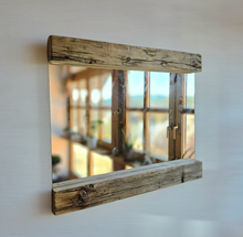 Altholz Spiegel  S2282 Alter Dielenboden einer alten Bauernstube upcycling nachhaltig Badspiegel Wohnspiegel Wandspiegel