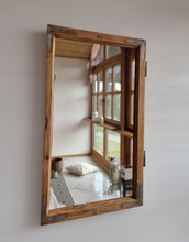 Altholz Spiegel Antiko S2151 Fensterspiegel 1845 Spiegelfenster Badspiegel