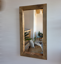 Altholz Spiegel S2208 antik Wandspiegel 100 x 54 upcycling nachhaltig Handarbeit Badspiegel Toilettenspiegel