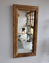 Altholz Spiegel S2219 geschlagene Balken massiv Badspiegel Holzspiegel