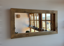 Altholz Spiegel S2208 antik Wandspiegel 100 x 54 upcycling nachhaltig Handarbeit Badspiegel Toilettenspiegel