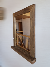 Spiegel alte Bretter S2188  Badspiegel mit Ablage sonnenverbrannt Altholz Holzspiegel Wandspiegel
