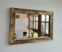 Altholz Spiegel  S2215 Alter Dielenboden einer alten Bauernstube upcycling nachhaltig Badspiegel Wohnspiegel Wandspiegel