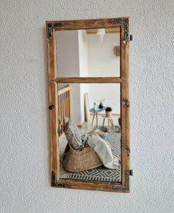 Altholz Spiegel Antiko S2172 Fensterspiegel Eiche optik