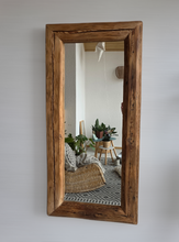 Altholz Spiegel S2219 geschlagene Balken massiv Badspiegel Holzspiegel