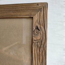 Altholz Bilderrahmen 40x40 cm rustikal, sonnenverbranntes Scheunenholz handgefertigt mit Glas, Vintage Fotorahmen Holz Unikat, Wanddeko B2532