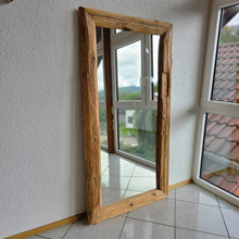Exklusiver Altholzspiegel aus handgeschlagenen Balken – 92 x 176 cm | Unikat S2344 Altholzspiegel