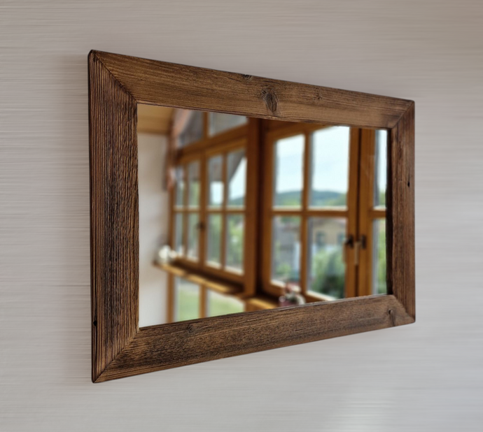 Altholz Spiegel S2111 Spiegel sonnenverbrannt antik optik Alteiche