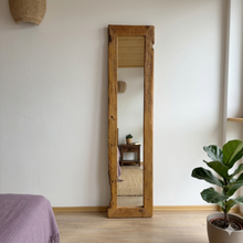 Ganzkörperspiegel aus Altholz – Rustikaler Standspiegel & Wandspiegel (170 x 41 cm) S2293 Ankleidespiegel groß