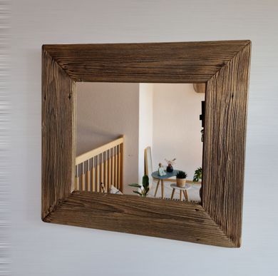 Altholz Spiegel S2180 Spiegel sonnenverbrannt antik optik Alteiche Wandspiegel Badspiegel