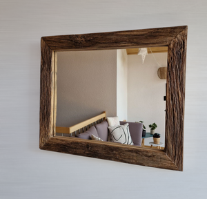 Altholz Spiegel alteiche  S2130 Arber  Bayerischen Wald unikat upcycling nachhaltig