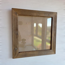 Altholz Bilderrahmen 40x40 cm rustikal, sonnenverbranntes Scheunenholz handgefertigt mit Glas, Vintage Fotorahmen Holz Unikat, Wanddeko B2530