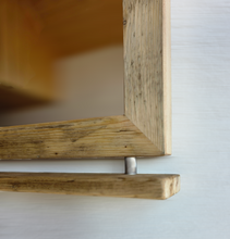 Spiegel aus Altholz mit Ablage |S2240 Wandspiegel Industrial | Handmade Spiegel aus Gerüstbohlen | Rustikales Unikat