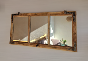 Altholz Spiegel Antiko S2138 Fensterspiegel Eiche optik