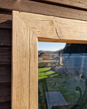 Altholz Spiegel S2083 antik Wandspiegel upcycling nachhaltig Handarbeit Badspiegel Toilettenspiegel optik Alteiche